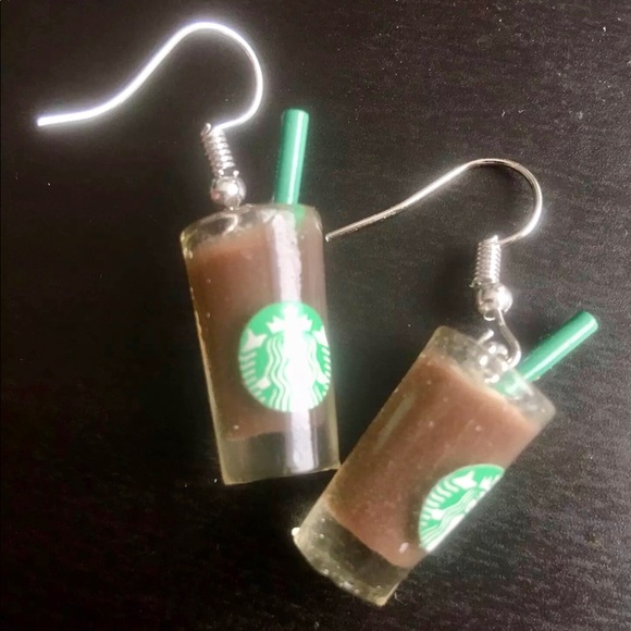COPY - Whimsical Cute Starbucks Iced Coffee Earrings - Picture 4 of 5
